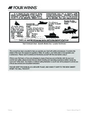 2011 Four Winns V265 V285 Boat Owners Manual, 2011 page 14