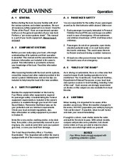 2011 Four Winns V265 V285 Boat Owners Manual, 2011 page 20