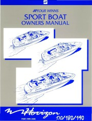 1998-1999 Four Winns Horizon 170 180 190 Sport Boat Owners Manual page 1