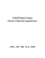2009 Maxum 3100 SE Sport Cruiser Owners Manual Guide, 2009 page 1