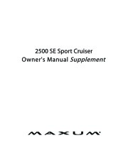 2009 Maxum 2500 SE Sport Cruiser Boat Owners Manual Guide, 2009 page 1