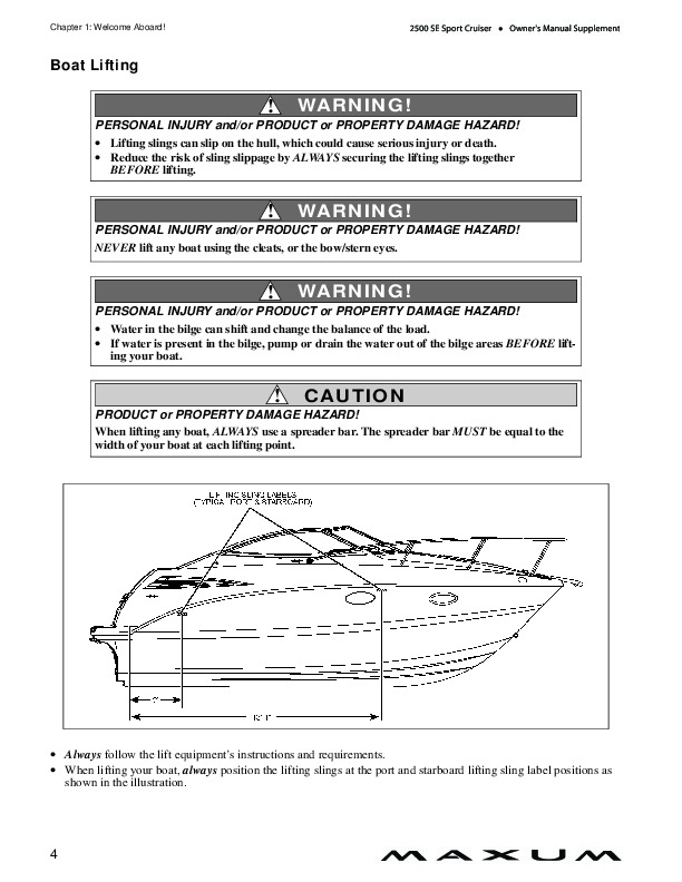 Maxum Boats Owners Manual