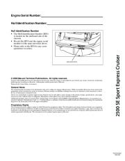 2009 Maxum 2500 SE Sport Cruiser Boat Owners Manual Guide, 2009 page 3
