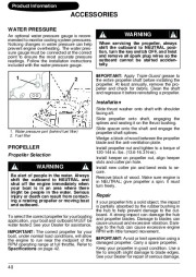 2009 Evinrude 65 hp E-TEC WRL WRY Commercial Outboard Boat Motor Owners Manual, 2009 page 43
