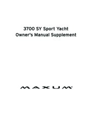 2009 Maxum 3700 SY Sport Yacht Supplement Guide, 2009 page 1