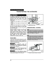 2011 Evinrude 15 25 30 hp E-TEC DR DRL DTE DTEL DEL DPL DHPL DHT HTSL Outboard Boat Owners Manual, 2011 page 48