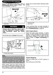 2009 Evinrude 40 50 60 hp E-TEC RT TL SL Outboard Boat Motor Owners Manual, 2009 page 25