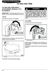 2009 Evinrude 40 50 60 hp E-TEC RT TL SL Outboard Boat Motor Owners Manual, 2009 page 37