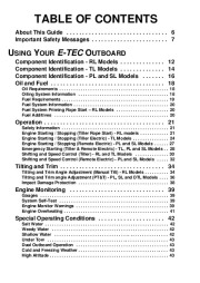 2009 Evinrude 40 50 60 hp E-TEC RT TL SL Outboard Boat Motor Owners Manual, 2009 page 7