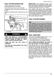 2009 Evinrude 25 30 hp E-TEC RL TE TEL PL Outboard Boat Owners Manual, 2009 page 22