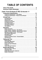 2009 Evinrude 25 30 hp E-TEC RL TE TEL PL Outboard Boat Owners Manual, 2009 page 7