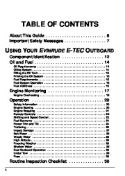 2008 Evinrude 115 150 175 200 hp E-TEC PL PX SL BX HL CX Outboard Motor Owners Manual, 2008 page 7