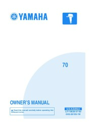 2007 Yamaha Outboard 70 70hp 6H3K Boat Motor Owners Manual page 1