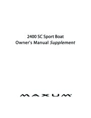 2009 Maxum 2400 SC3 Sport Boat Owners Manual Guide page 1