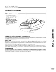2009 Maxum 2400 SC3 Sport Boat Owners Manual Guide, 2009 page 3