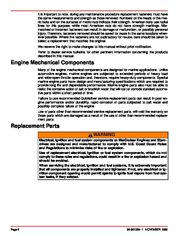 3 7 Liter Mercruiser Owners Manual PDF Download
