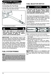 2009 Evinrude 55 hp MFE MRL MJRL Outboard Boat Motor Owners Manual, 2009 page 17