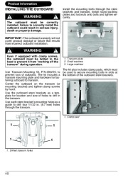 2009 Evinrude 55 hp MFE MRL MJRL Outboard Boat Motor Owners Manual, 2009 page 43