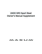 2009 Maxum 2400 SR3 Sport Boat Owners Manual Guide, 2009 page 1