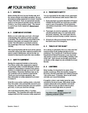 2011 Four Winns V475 Boat Owners Manual, 2011 page 18