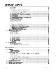2011 Four Winns V475 Boat Owners Manual, 2011 page 4