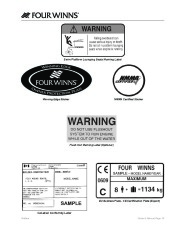 Four Winns Horizon 310 Boat Owners Manual, 2007,2008 page 18