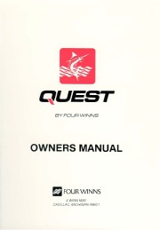 Four Winns Quest 187 207 217 237 257 Owners Manual, 1992 page 1