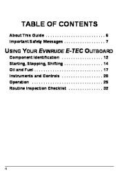 2007 Evinrude 75 90 hp E-TEC PL PX SL Outboard Motor Owners Manual, 2007 page 7