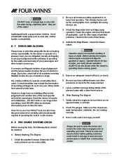 Four Winns V335 Boat Owners Manual, 2011 page 20