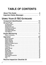 2009 Evinrude 115 130 150 175 200 hp E-TEC PL PX SL BX HL CX HX MX Outboard Motor Owners Manual, 2009 page 7