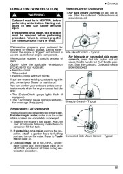 2009 Evinrude 200 225 250 300 hp E-TEC HSL HVL HL HX PL PX PZ CX CZ Outboard Boat Motor Owners Manual, 2009 page 38