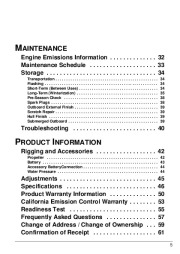 2009 Evinrude 200 225 250 300 hp E-TEC HSL HVL HL HX PL PX PZ CX CZ Outboard Boat Motor Owners Manual, 2009 page 8