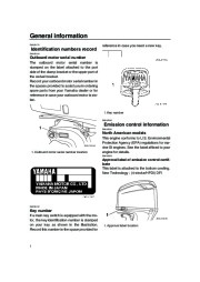 Yamaha Motor Owners Manual, 2005 page 6