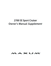 2009 Maxum 2700 SE Sport Cruiser Supplement Guide, 2009 page 1
